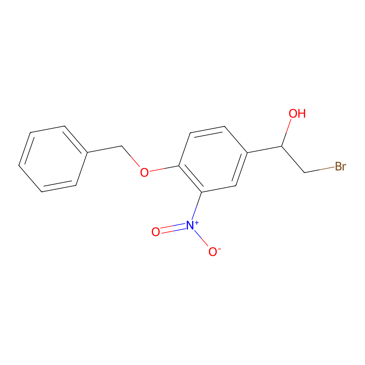 (S)-1-(4-Benzyloxy-3-nitrophenyl)-2-bromoethanol molecular structure, CAS 193761-53-4