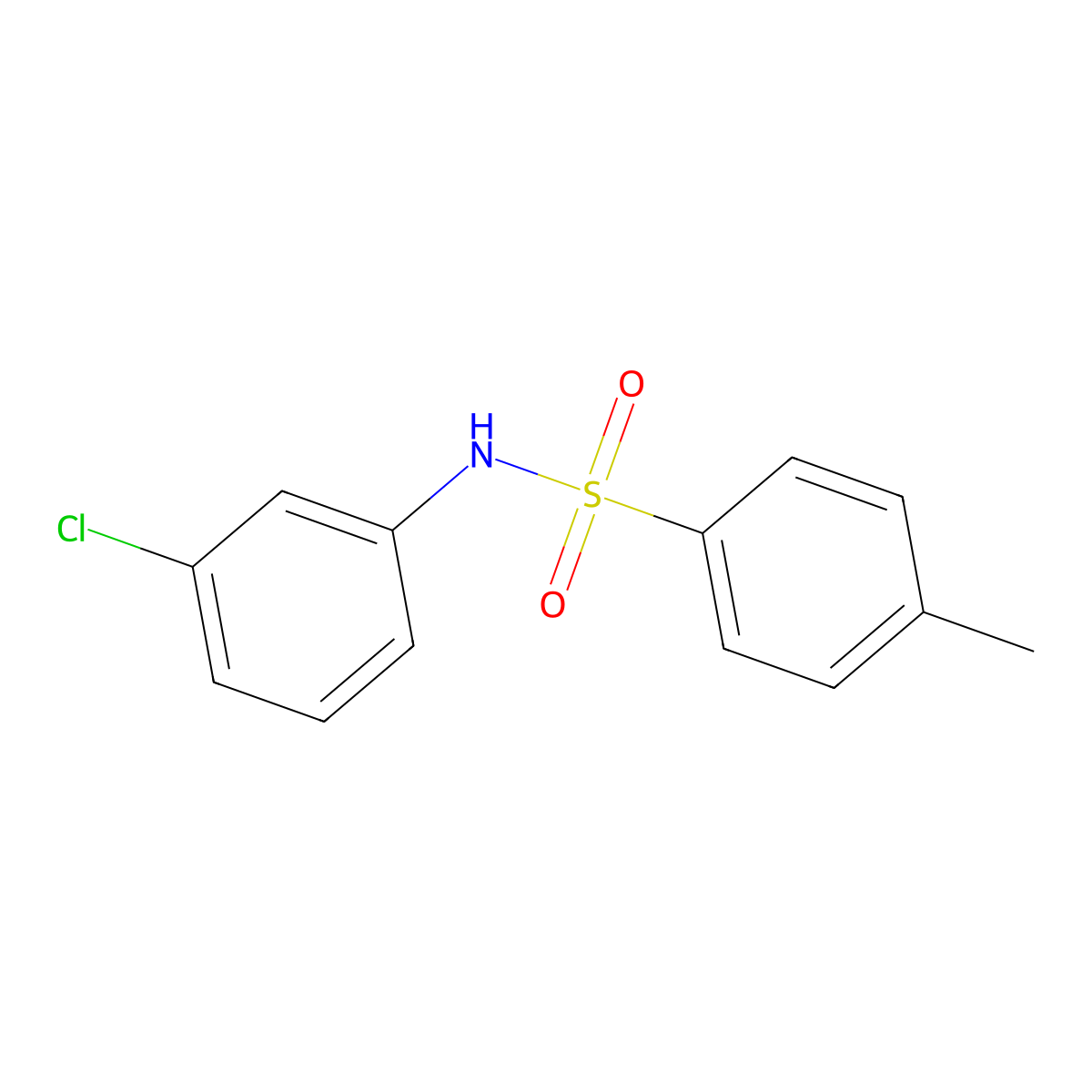 n-(3-Chlorophenyl)-4-methylbenzenesulfonamide molecular structure, CAS 19377-04-9