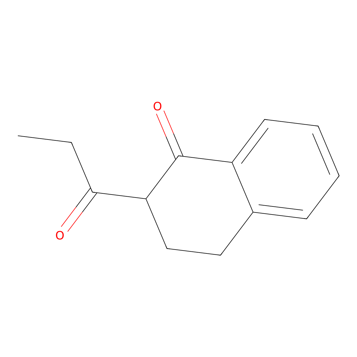 2-Propanoyl-1,2,3,4-tetrahydronaphthalen-1-one molecular structure, CAS 19379-83-0