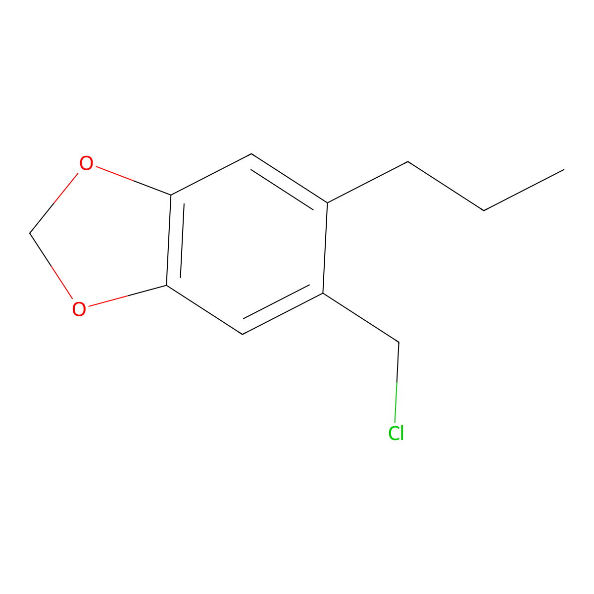 5-(Chloromethyl)-6-propyl-1,3-benzodioxole molecular structure, CAS 1938-32-5