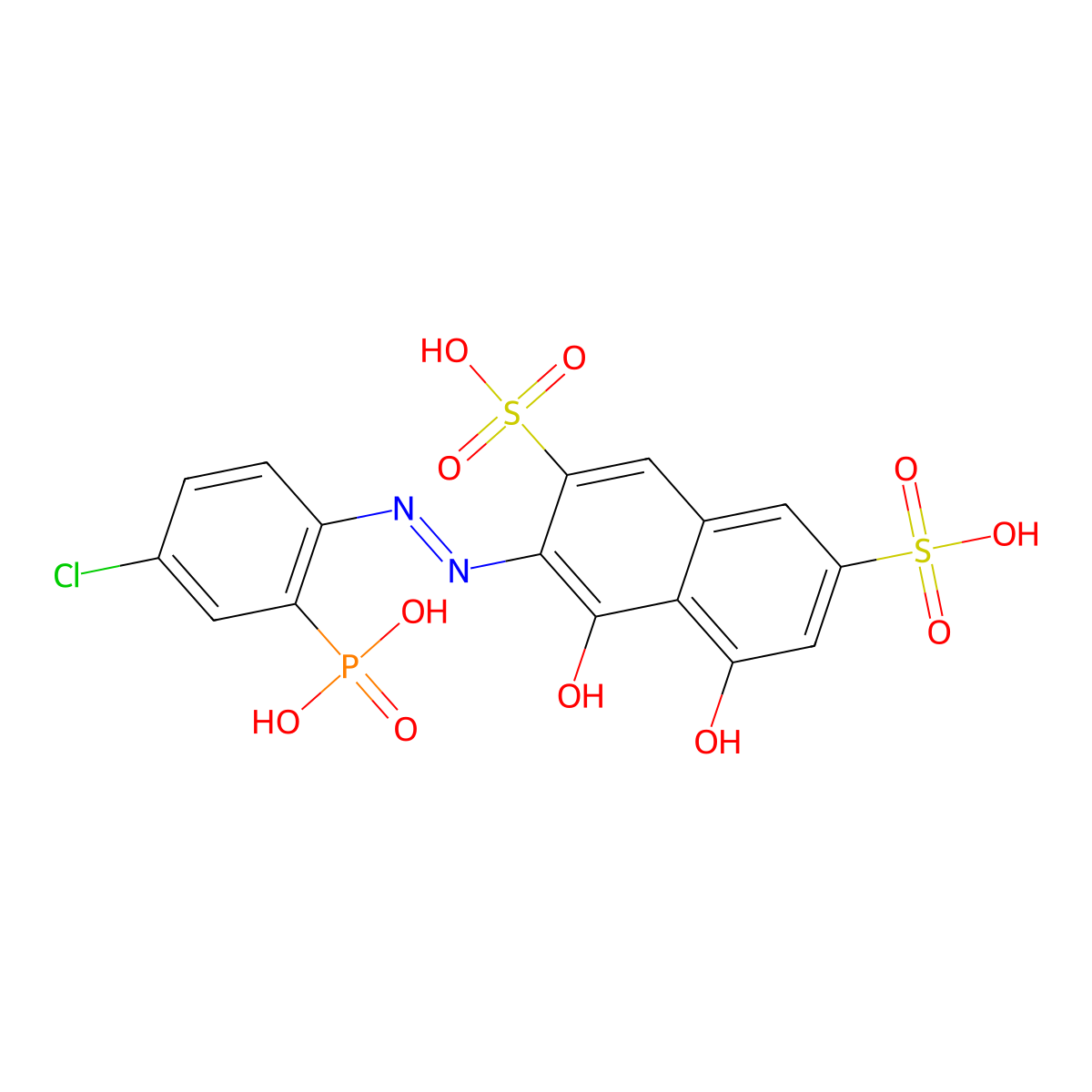 Chlorophosphonazo I molecular structure, CAS 1938-82-5
