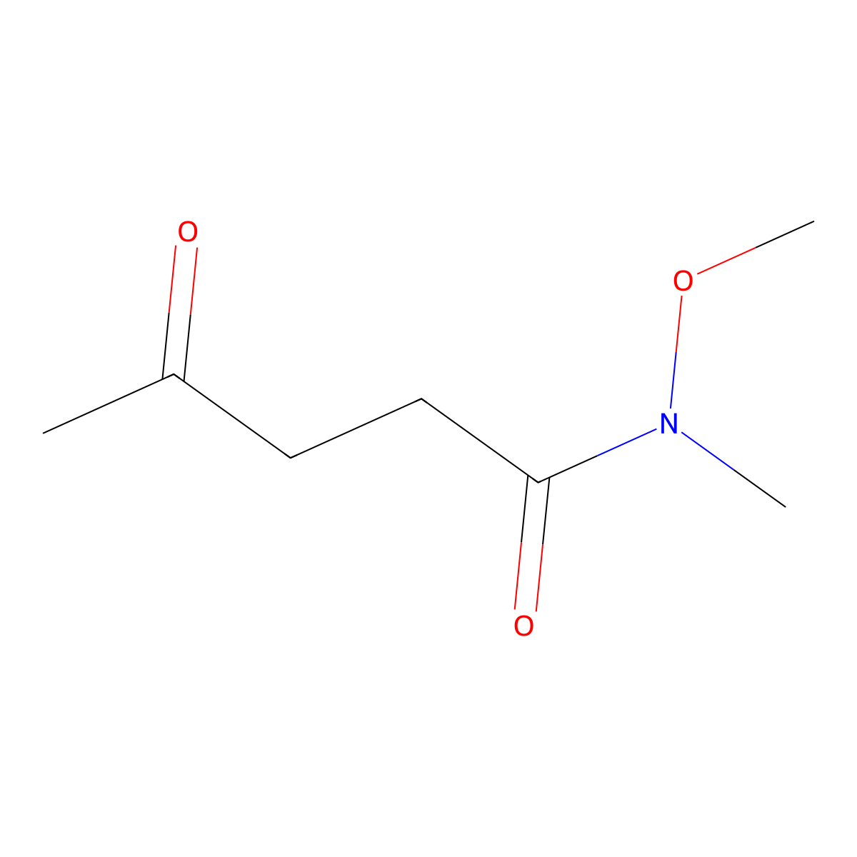 N-methoxy-N-methyl-4-oxopentanamide molecular structure, CAS 193805-82-2