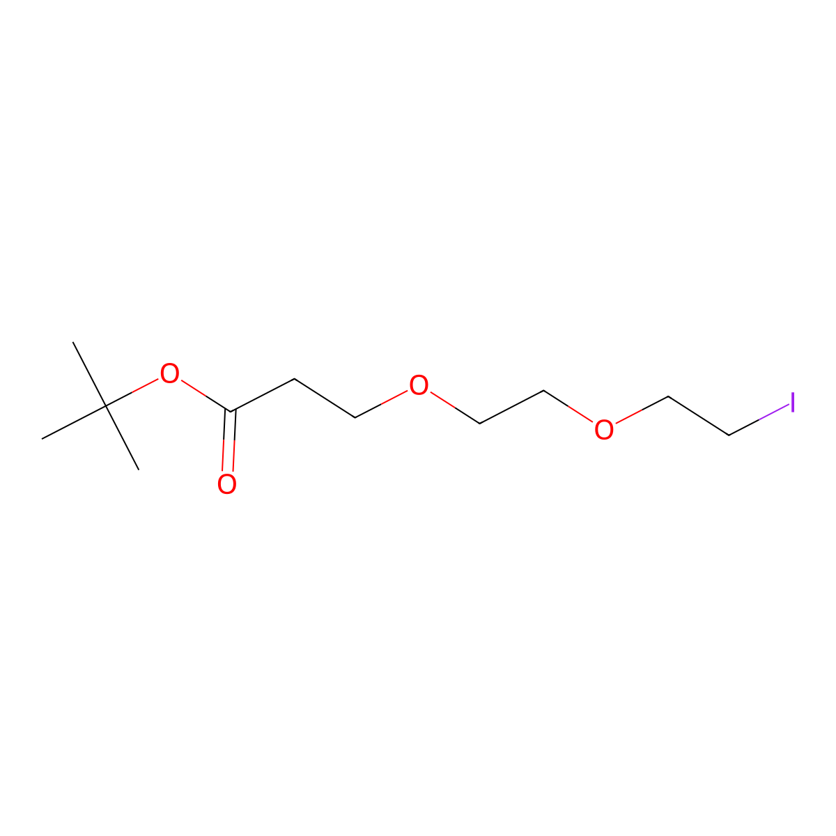 Tert-butyl 3-(2-(2-iodoethoxy)ethoxy)propanoate molecular structure, CAS 1938057-43-2