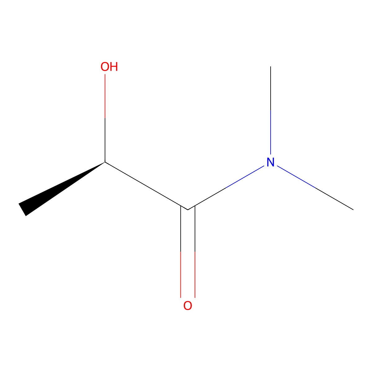(2R)-2-hydroxy-N,N-dimethylpropanamide molecular structure, CAS 193806-12-1