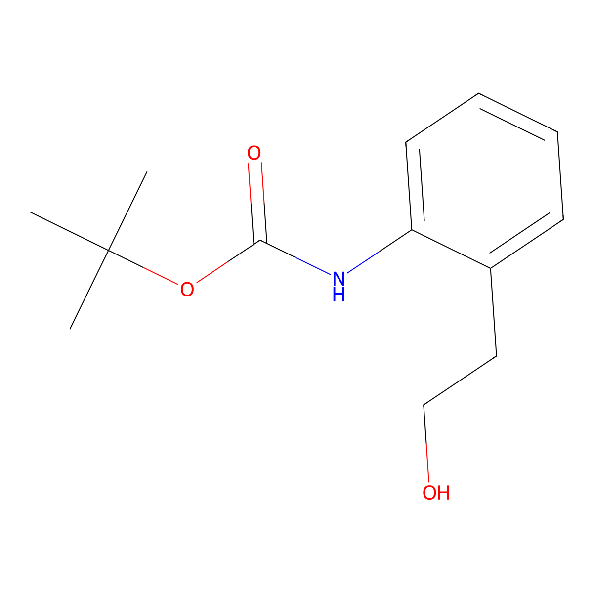 Tert-butyl N-[2-(2-hydroxyethyl)phenyl]carbamate molecular structure, CAS 193806-49-4