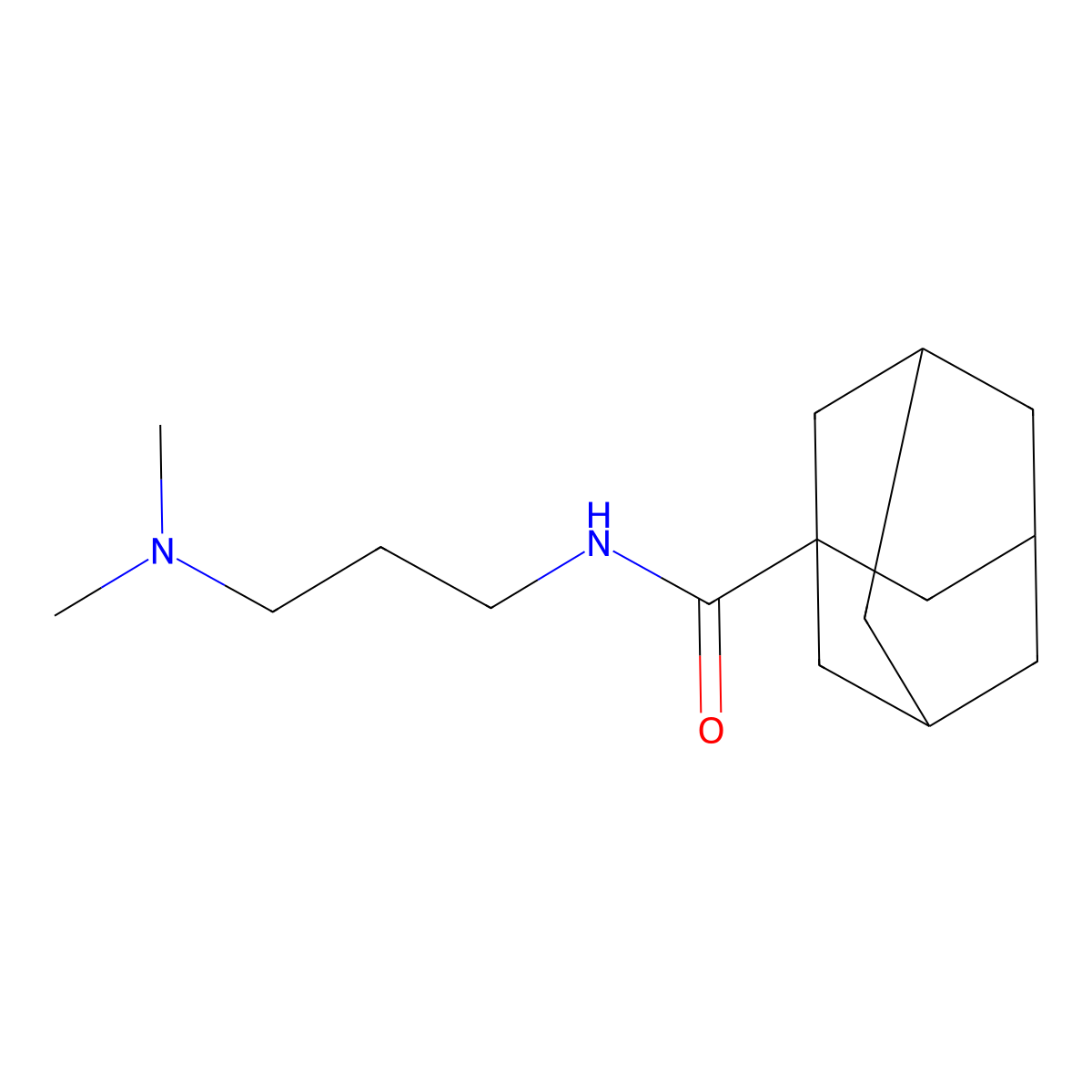 N-[3-(dimethylamino)propyl]adamantane-1-carboxamide molecular structure, CAS 19381-90-9