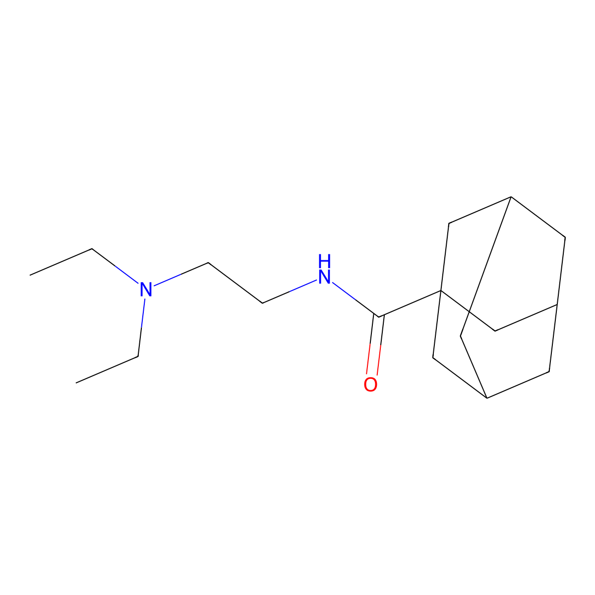 N-[2-(diethylamino)ethyl]-1-adamantanecarboxamide molecular structure, CAS 19381-91-0