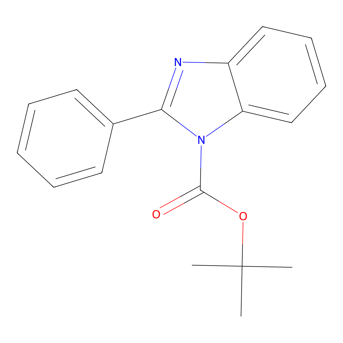 tert-butyl 2-phenyl-1H-1,3-benzodiazole-1-carboxylate molecular structure, CAS 193810-83-2