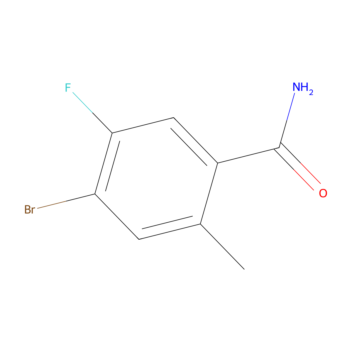 4-Bromo-5-fluoro-2-methylbenzamide molecular structure, CAS 1938129-35-1