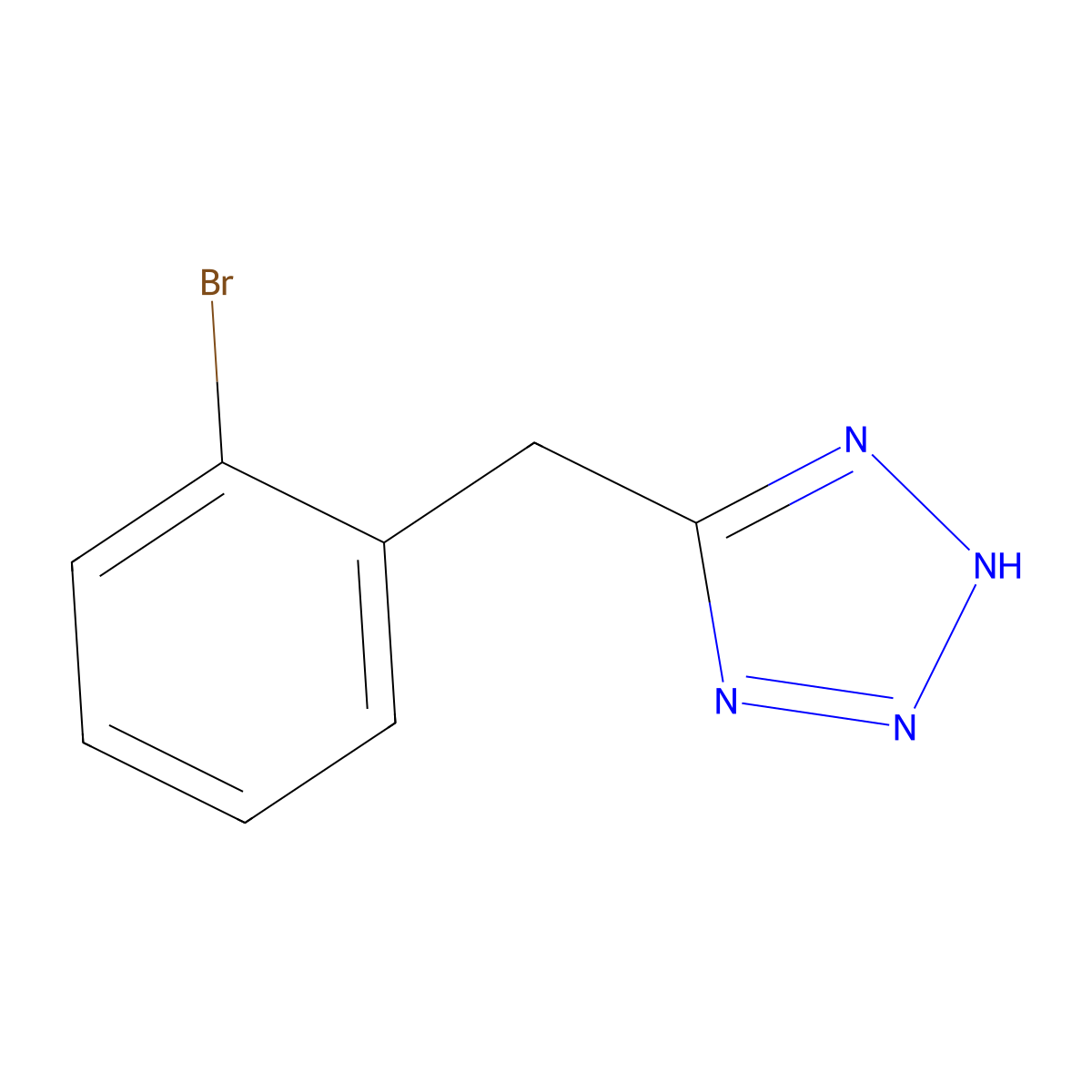 5-((2-bromophenyl)methyl)-2H-1,2,3,4-tetrazole molecular structure, CAS 193813-85-3