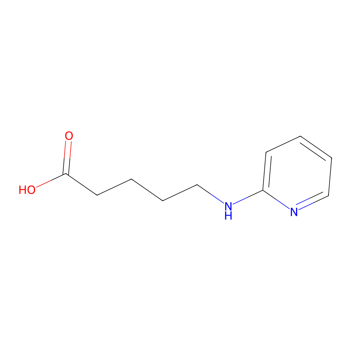 5-[(Pyridin-2-yl)amino]pentanoic acid molecular structure, CAS 193817-83-3