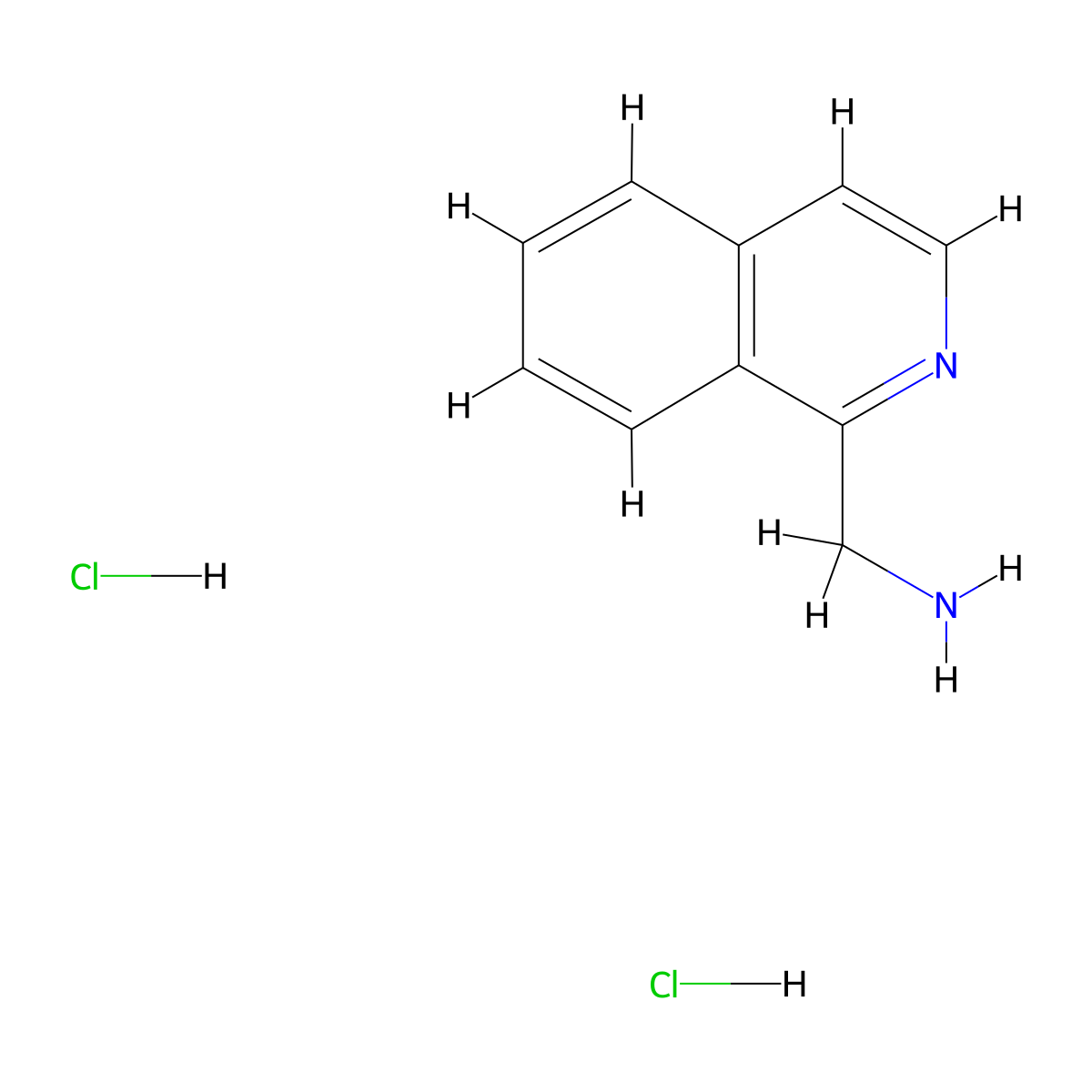 1-(Isoquinolin-1-yl)methanamine dihydrochloride molecular structure, CAS 19382-38-8