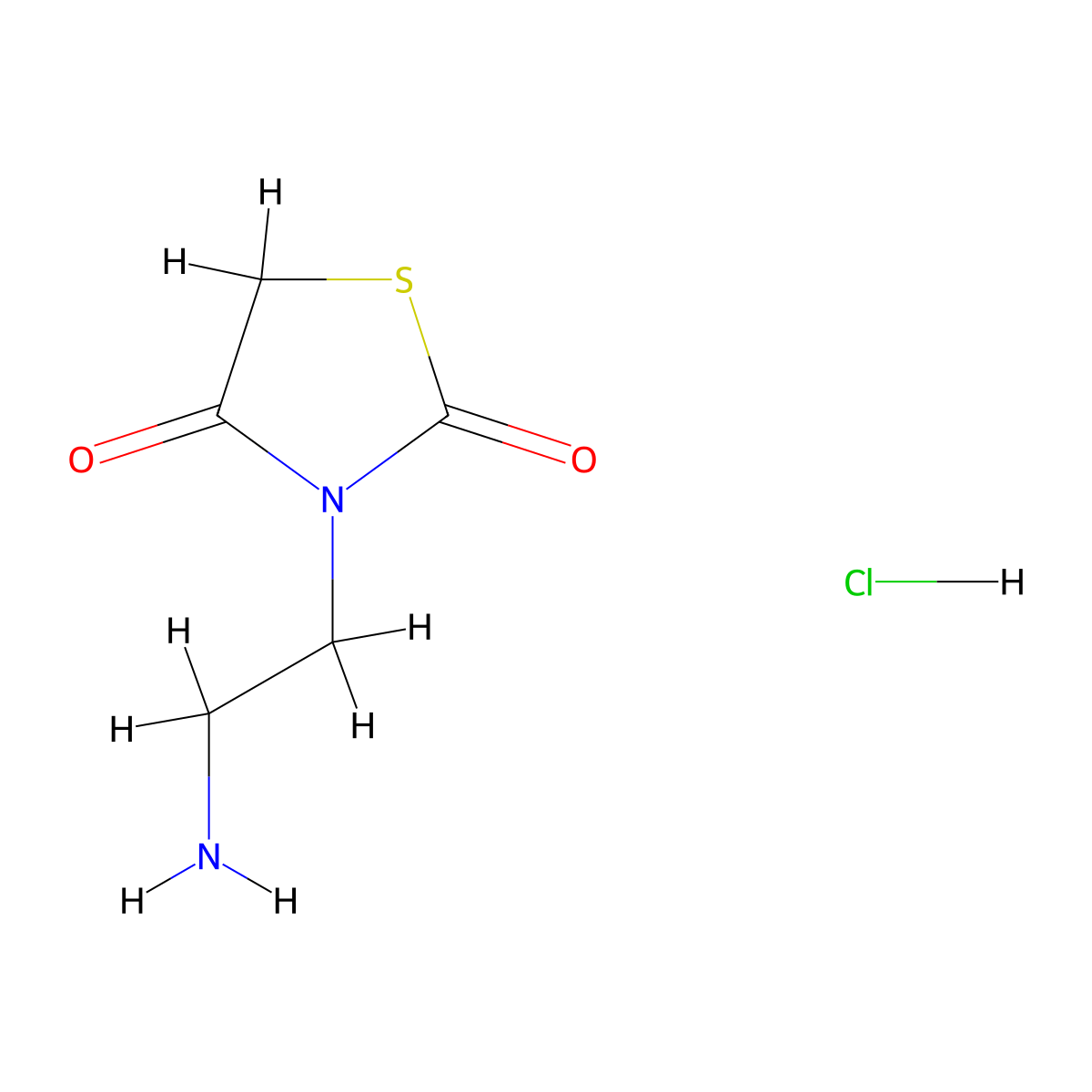 3-(2-Aminoethyl)-1,3-thiazolidine-2,4-dione hydrochloride molecular structure, CAS 19382-49-1