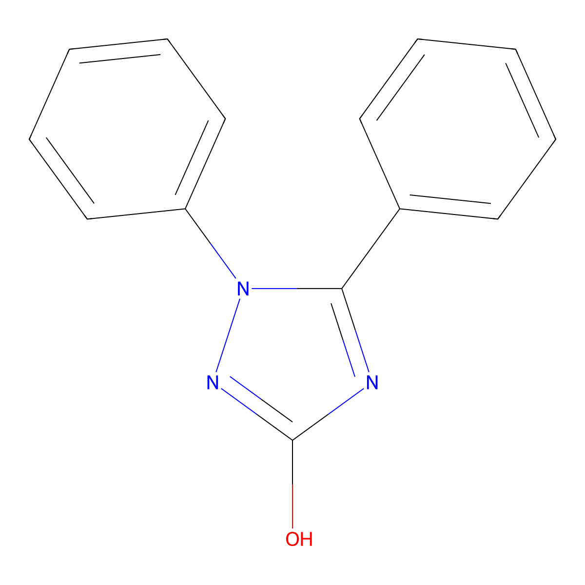 3H-1,2,4-Triazol-3-one, 1,2-dihydro-1,5-diphenyl- molecular structure, CAS 19382-50-4