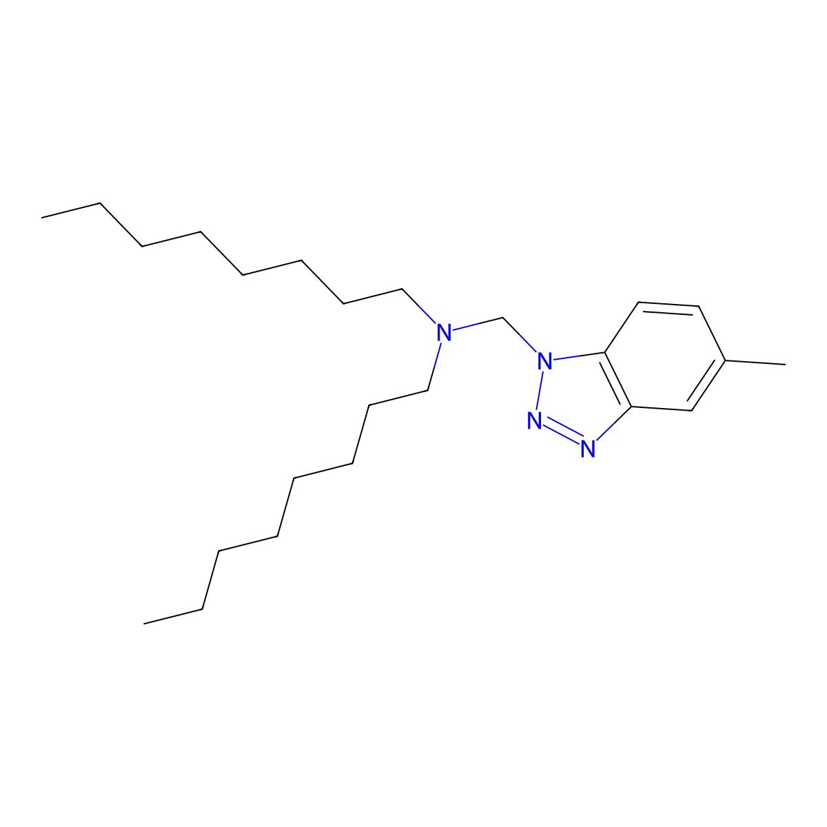 [(5-Methyl-1H-1,2,3-benzotriazol-1-yl)methyl]dioctylamine molecular structure, CAS 193821-03-3