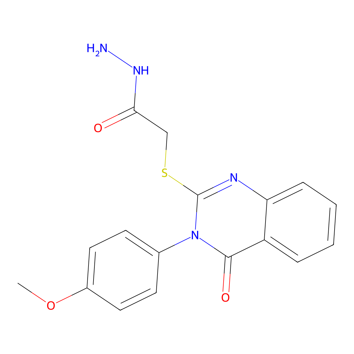 2-{[3-(4-Methoxyphenyl)-4-oxo-3,4-dihydroquinazolin-2-yl]sulfanyl}acetohydrazide molecular structure, CAS 193826-40-3