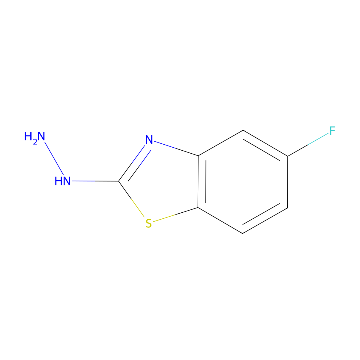 5-Fluoro-2-hydrazinylbenzo[d]thiazole molecular structure, CAS 193828-79-4