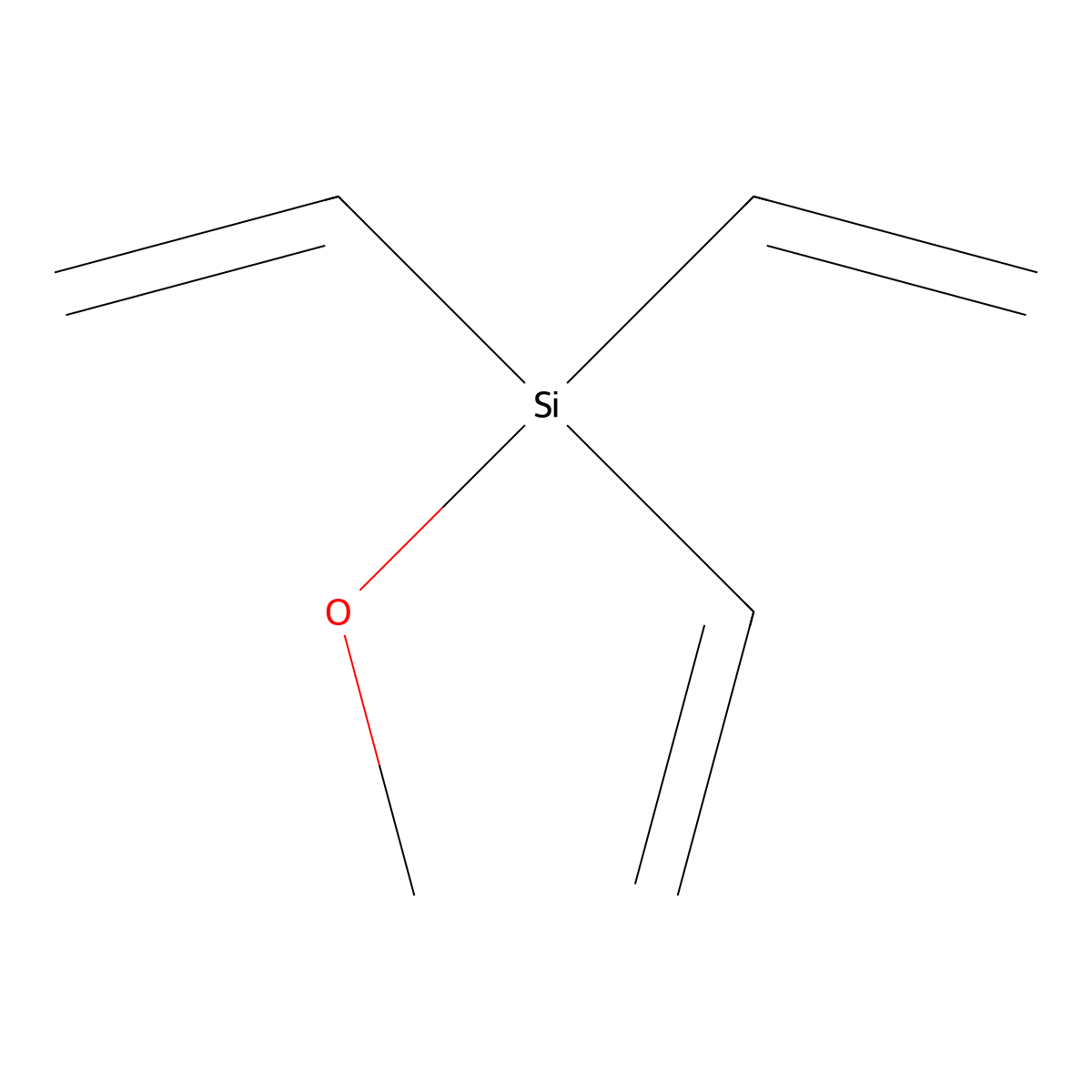 Triethenyl(methoxy)silane molecular structure, CAS 193828-96-5