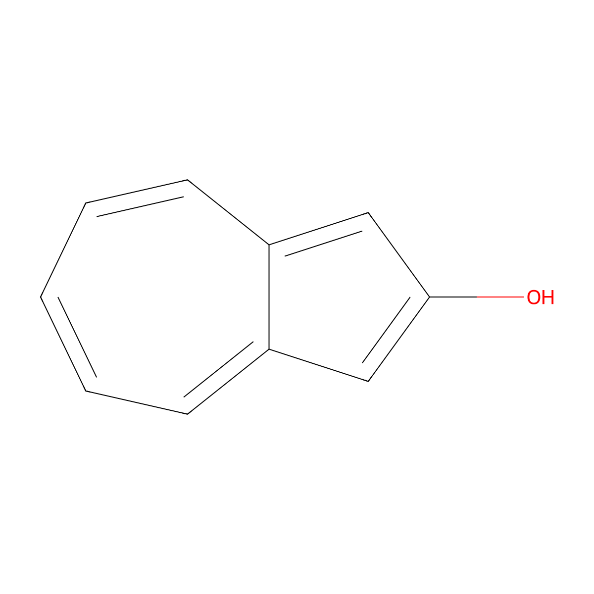 2-Hydroxyazulene molecular structure, CAS 19384-00-0