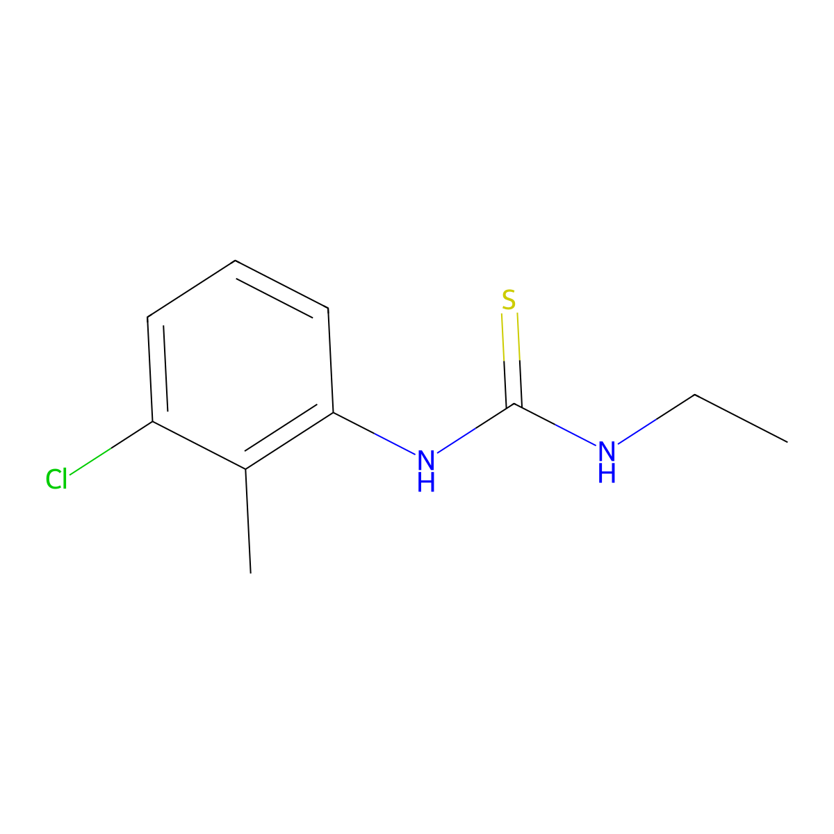 1-(3-Chloro-2-methylphenyl)-3-ethylthiourea molecular structure, CAS 19384-10-2