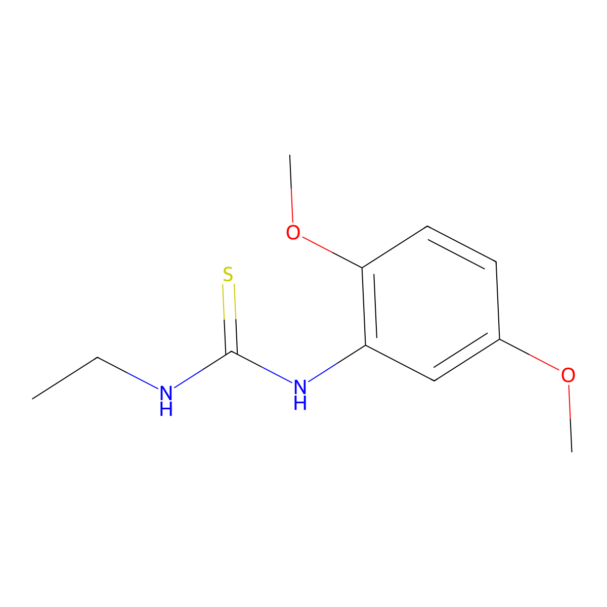 1-(2,5-Dimethoxyphenyl)-3-ethylthiourea molecular structure, CAS 19384-14-6