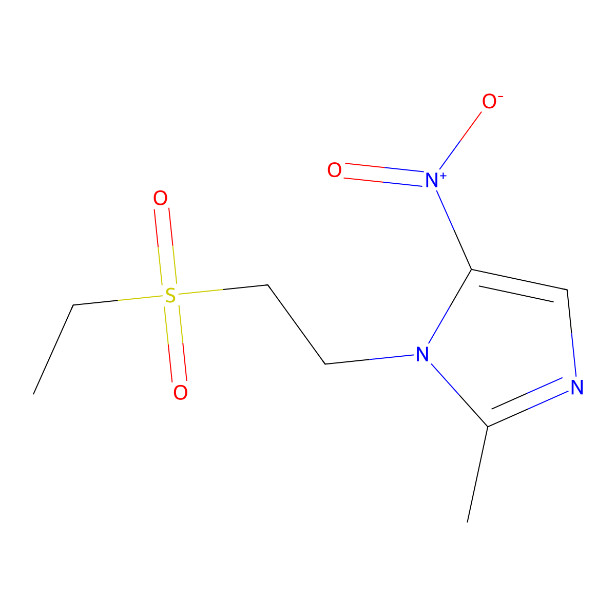 Tinidazole molecular structure, CAS 19387-91-8