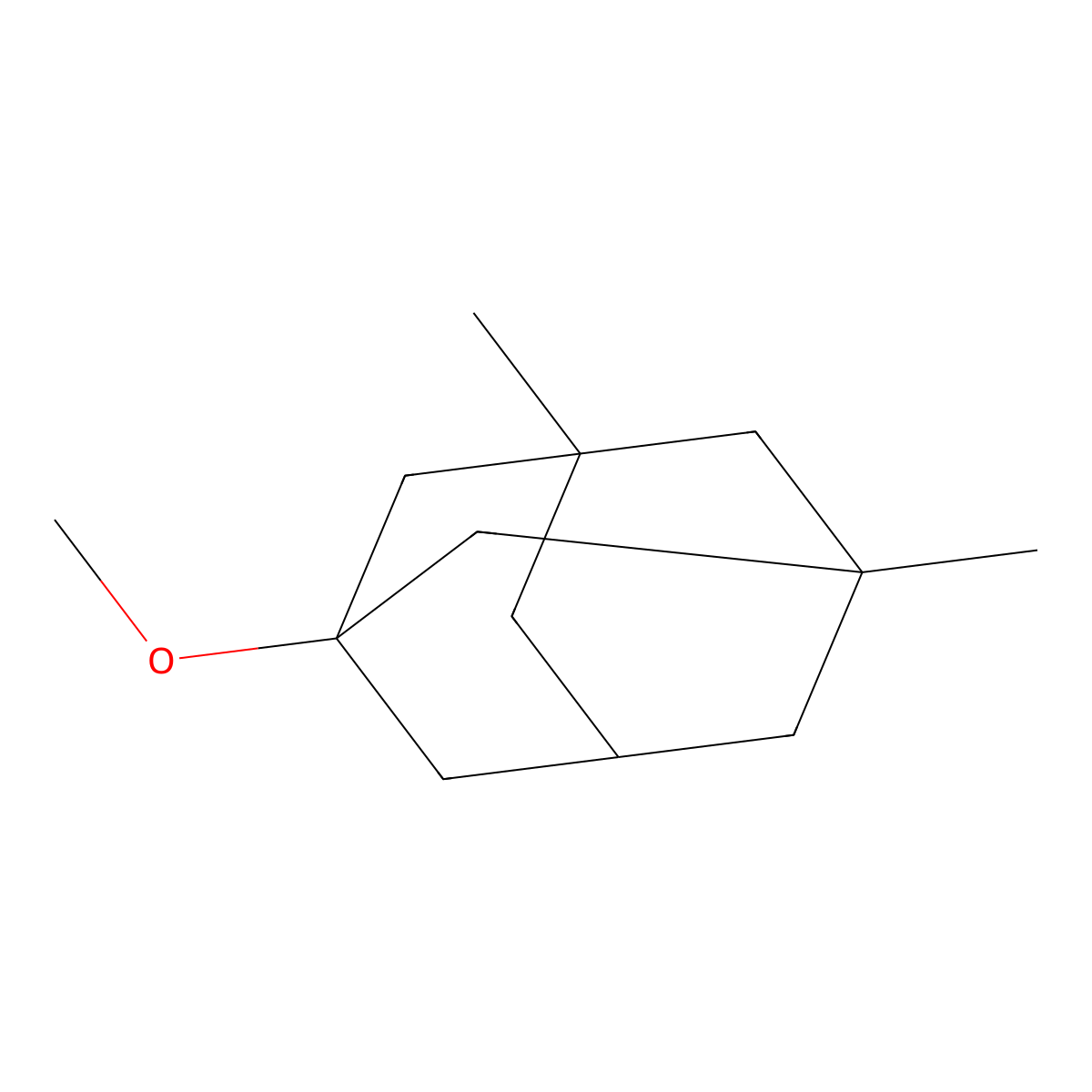 1-Methoxy-3,5-dimethyladamantane molecular structure, CAS 19388-16-0