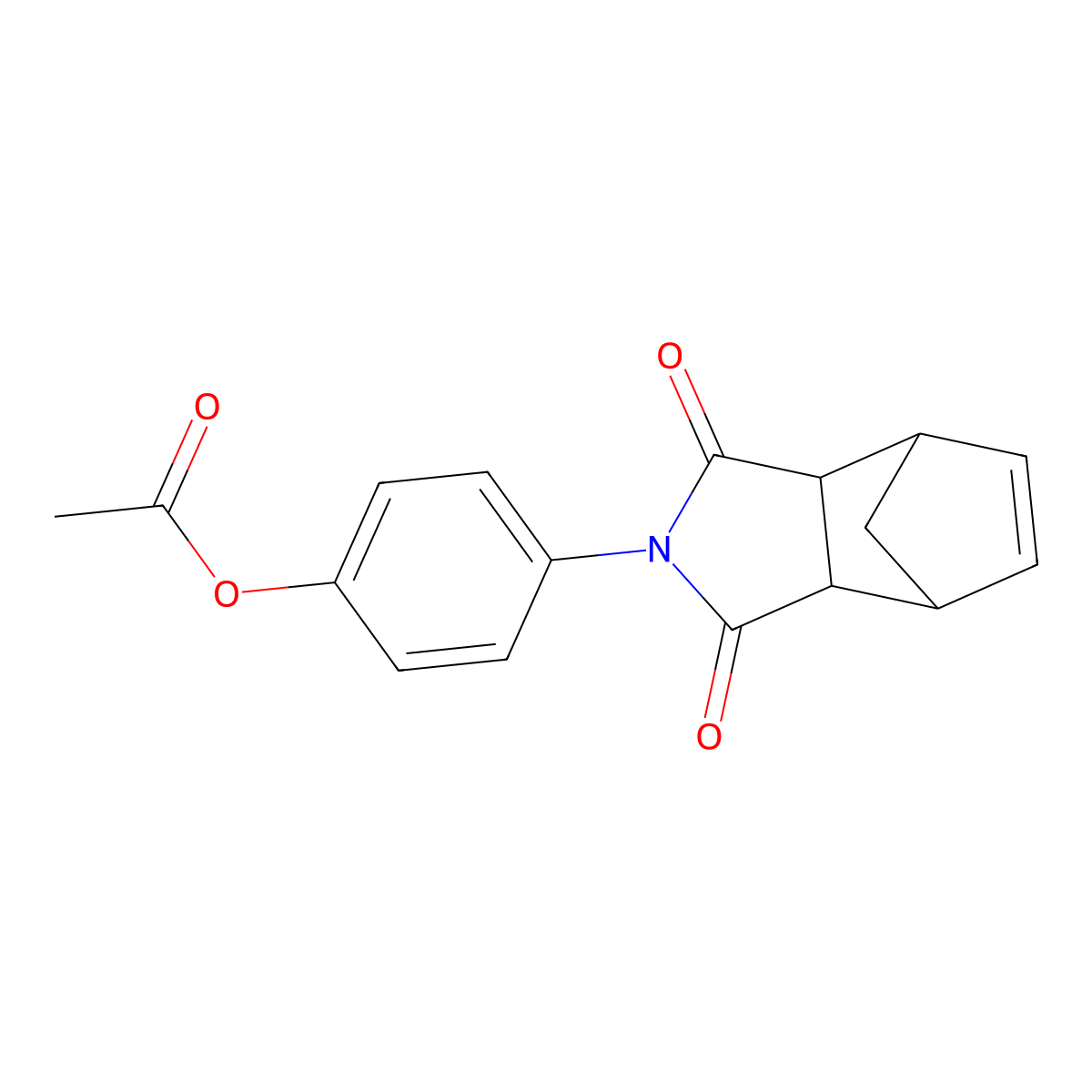 4-(1,3-dioxo-1,3,3a,4,7,7a-hexahydro-2H-4,7-methanoisoindol-2-yl)phenyl acetate molecular structure, CAS 19388-23-9