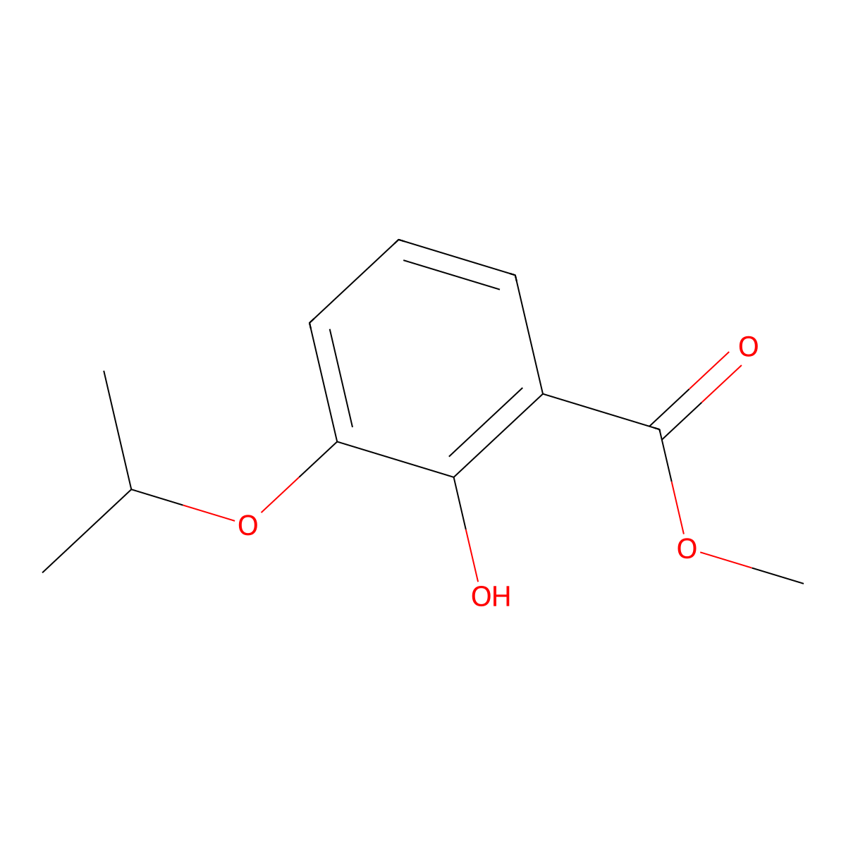 Methyl 2-hydroxy-3-(propan-2-yloxy)benzoate molecular structure, CAS 193882-86-9