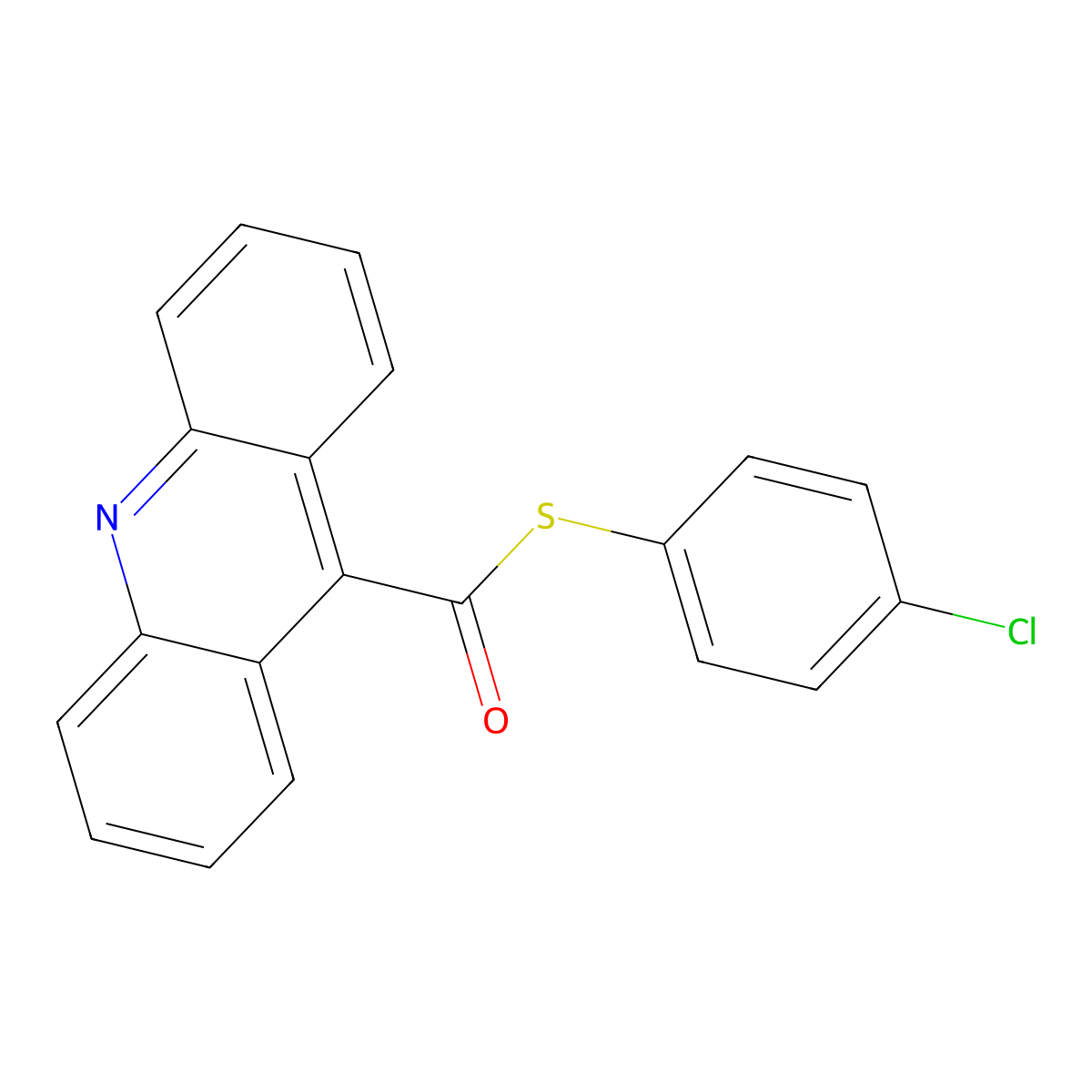 S-(4-Chlorophenyl) acridine-9-carbothioate molecular structure, CAS 193884-49-0