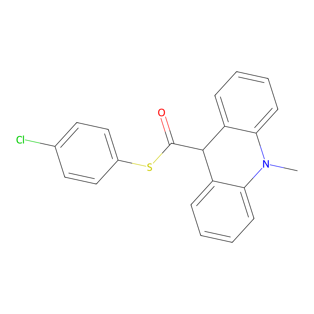 S-(4-Chlorophenyl) 10-methyl-9,10-dihydroacridine-9-carbothioate molecular structure, CAS 193884-51-4