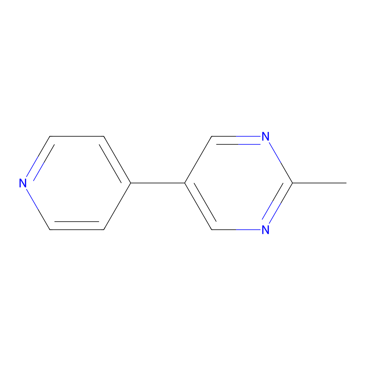 2-Methyl-5-(pyridin-4-yl)pyrimidine molecular structure, CAS 193885-93-7
