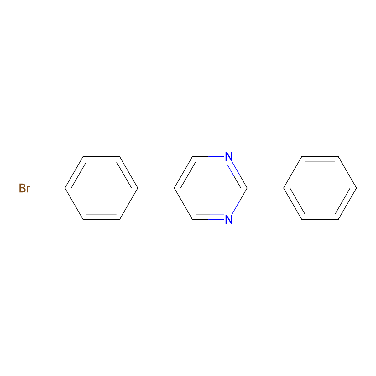 5-(4-Bromophenyl)-2-phenylpyrimidine molecular structure, CAS 193886-10-1