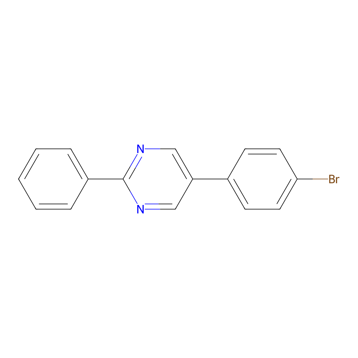5-(4-Bromophenyl)-2-phenylpyrimidine molecular structure, CAS 193886-10-1