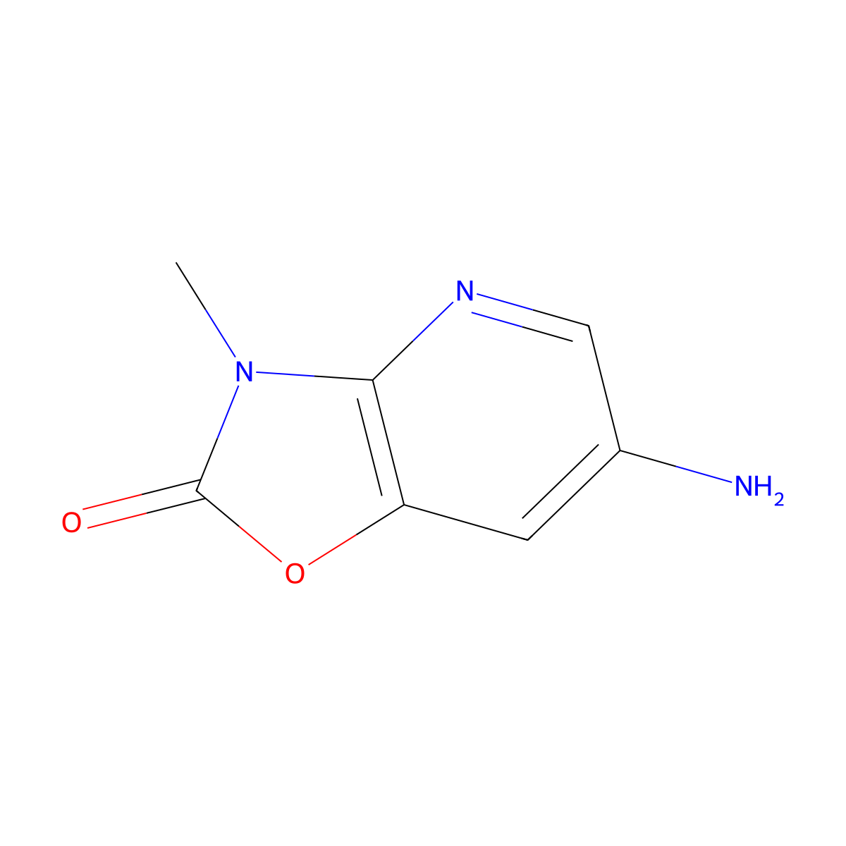 6-Amino-3-methyloxazolo[4,5-b]pyridin-2(3H)-one molecular structure, CAS 193893-85-5