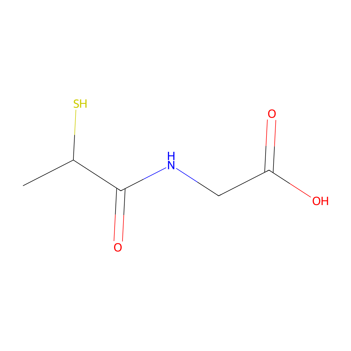 Tiopronin molecular structure, CAS 1939-02-2