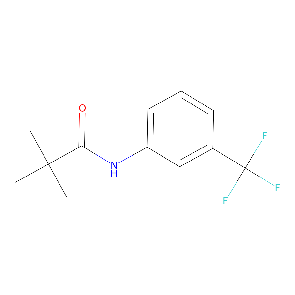 2,2-Dimethyl-n-[3-(trifluoromethyl)phenyl]propanamide molecular structure, CAS 1939-19-1
