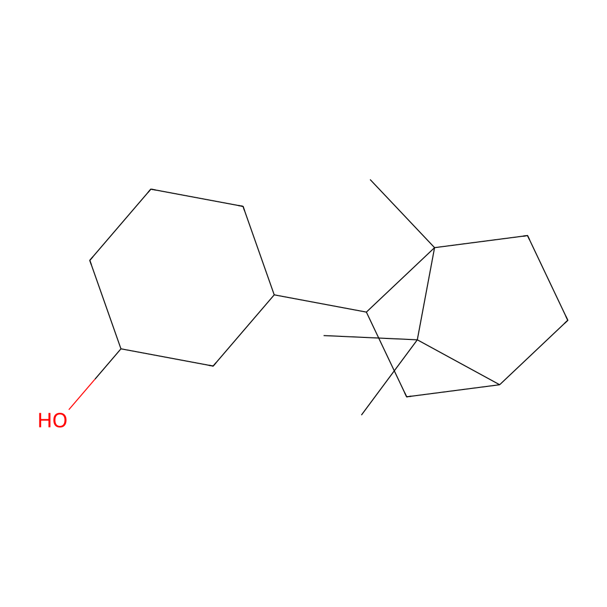 3-(2-Bornyl)cyclohexan-1-ol molecular structure, CAS 1939-46-4
