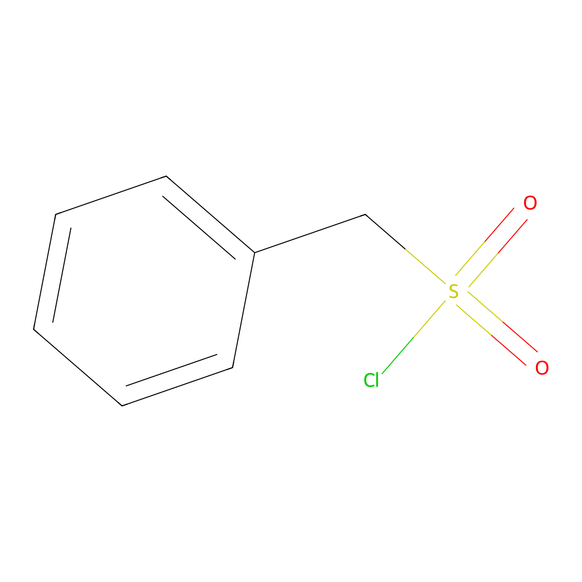Phenylmethanesulfonyl chloride molecular structure, CAS 1939-99-7