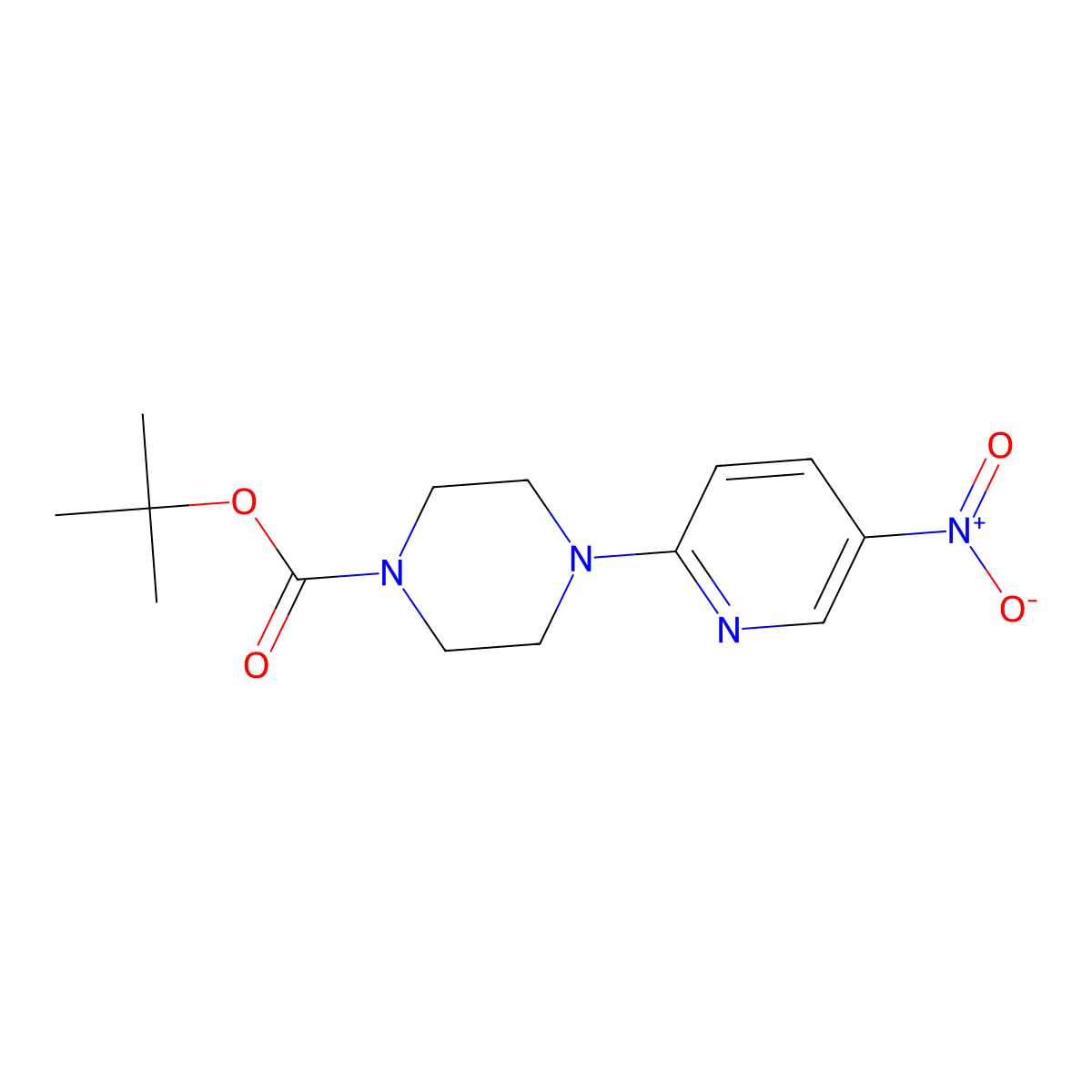 tert-Butyl 4-(5-nitropyridin-2-yl)piperazine-1-carboxylate molecular structure, CAS 193902-78-2