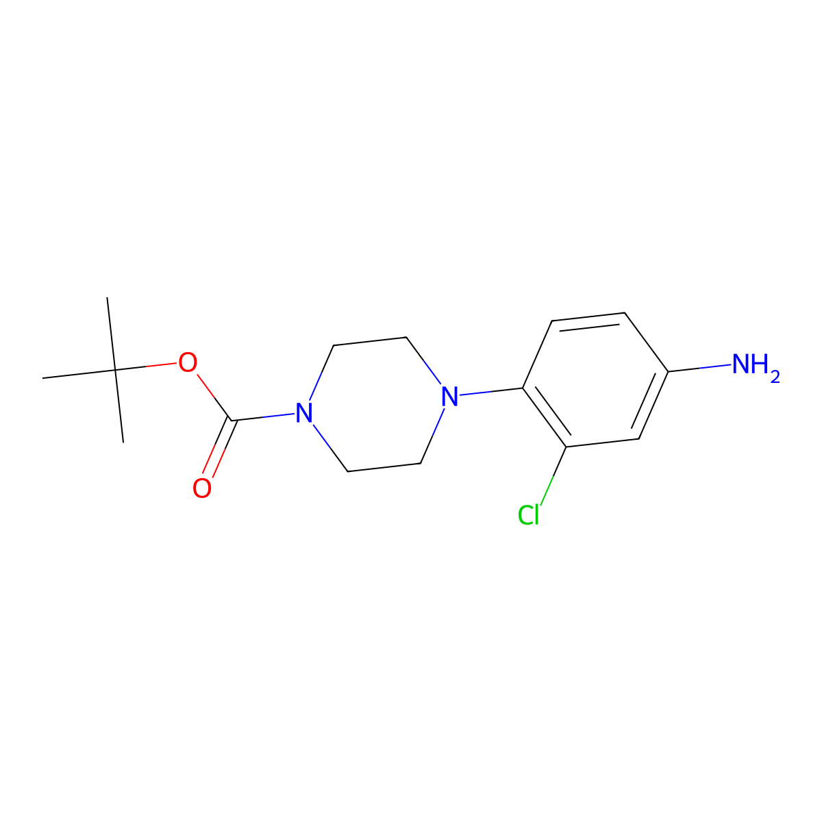 Tert-Butyl 4-(4-Amino-2-Chlorophenyl)Piperazine-1-Carboxylate molecular structure, CAS 193902-81-7