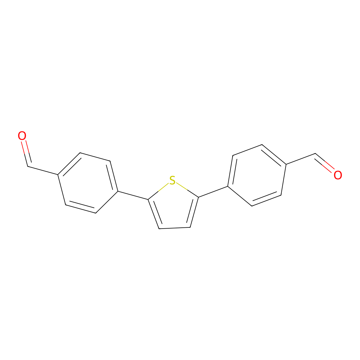 4,4'-(Thiene-2,5-diyl)dibenzaldehyde molecular structure, CAS 193903-62-7