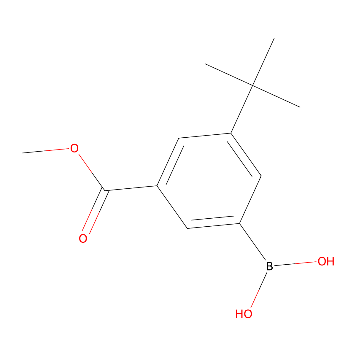 Benzoic acid, 3-borono-5-(1,1-dimethylethyl)-, 1-methyl ester molecular structure, CAS 193905-91-8