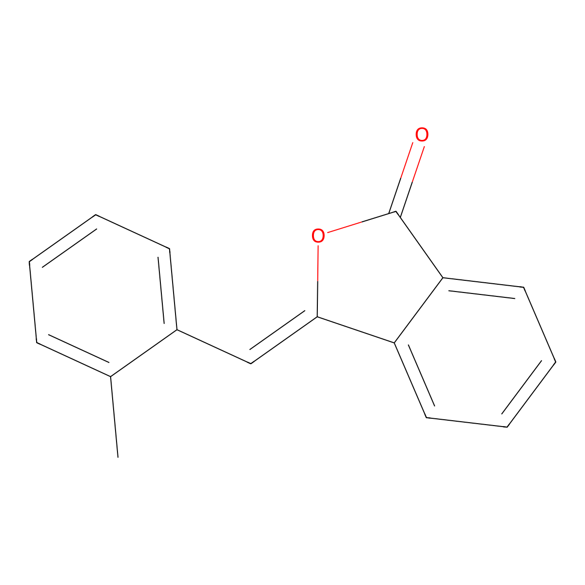 1(3H)-Isobenzofuranone, 3-[(2-methylphenyl)methylene]- molecular structure, CAS 19391-29-8
