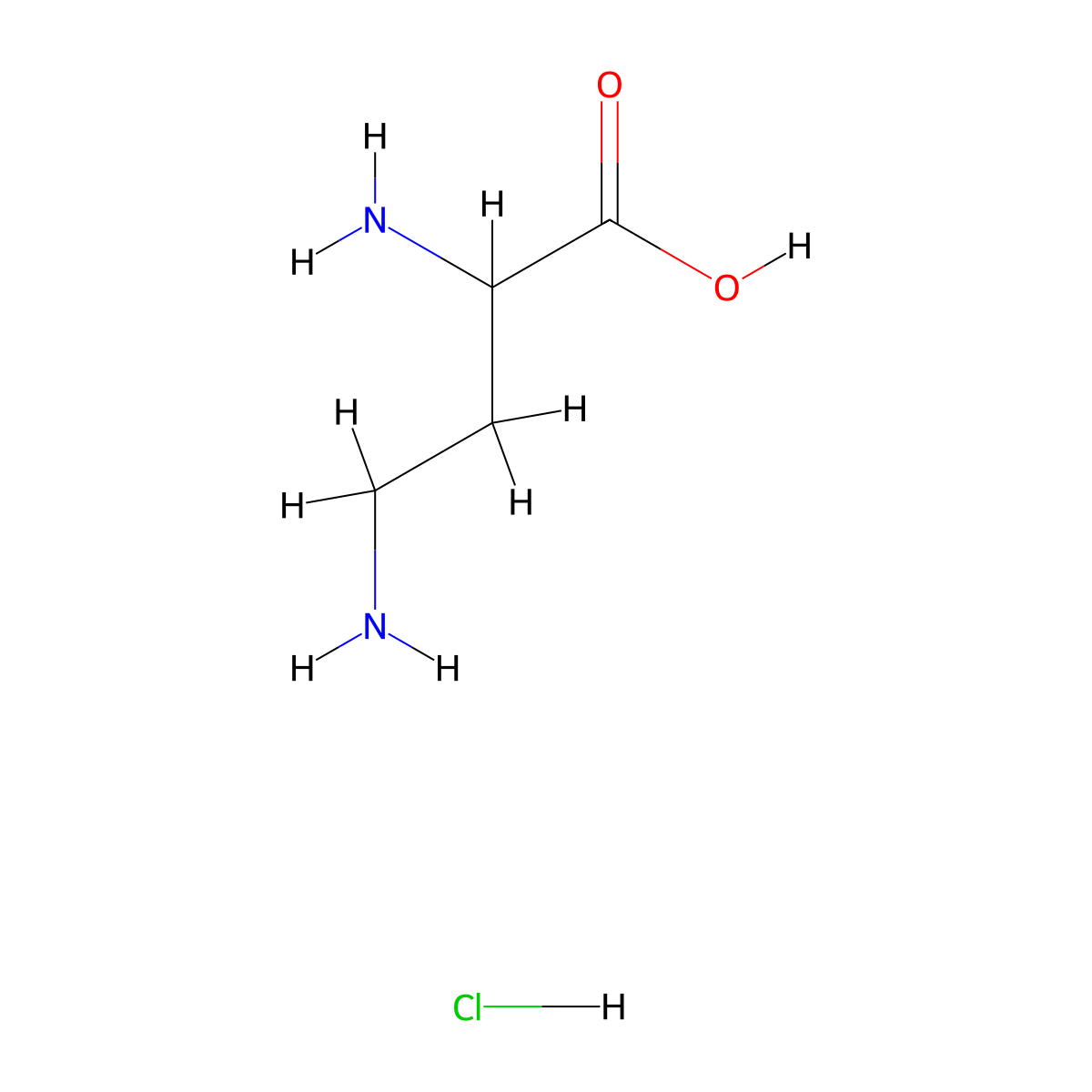 2,4-Diaminobutanoic acid hydrochloride molecular structure, CAS 19391-83-4