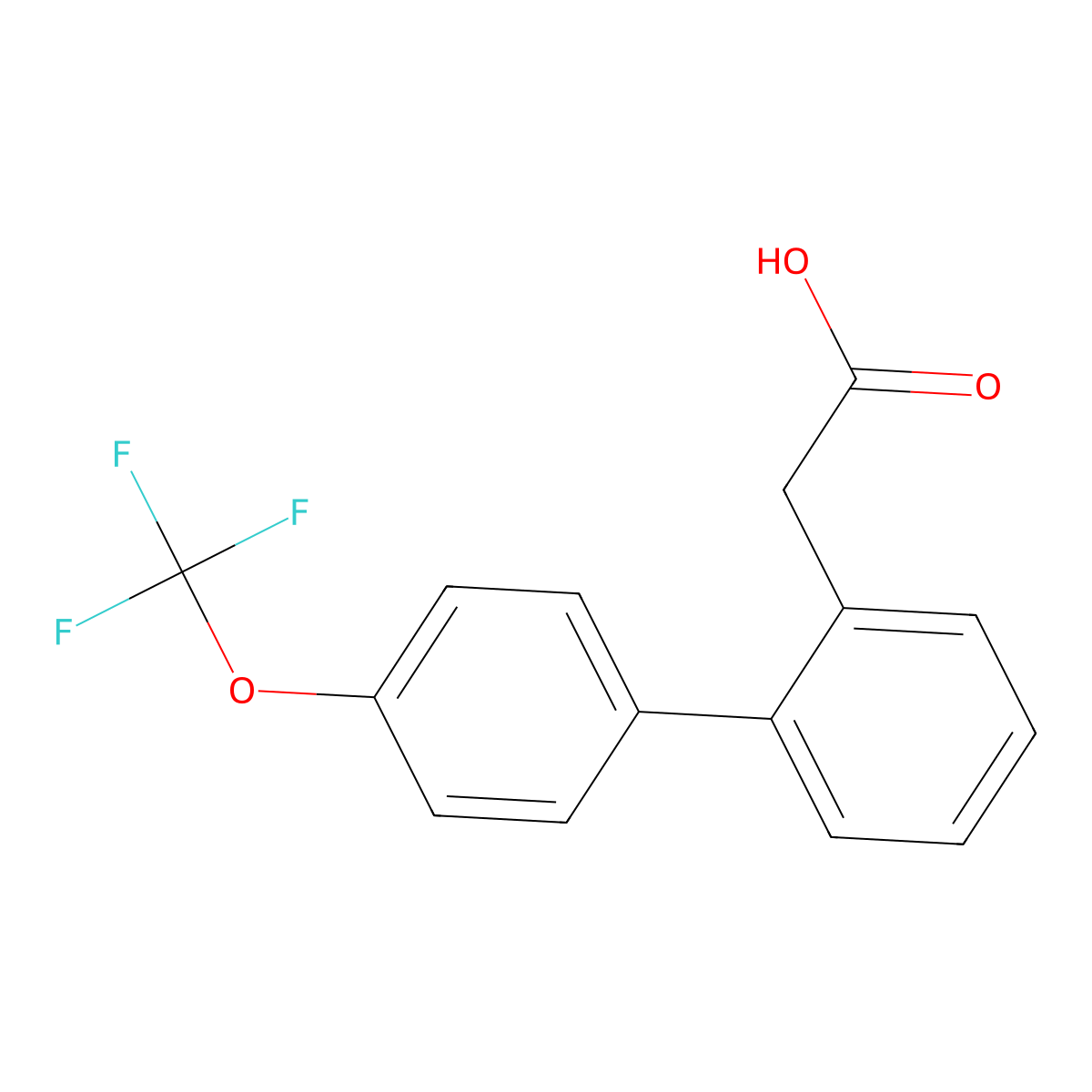 4'-(Trifluoromethoxy)[1,1'-biphenyl]-2-acetic acid molecular structure, CAS 1939110-46-9
