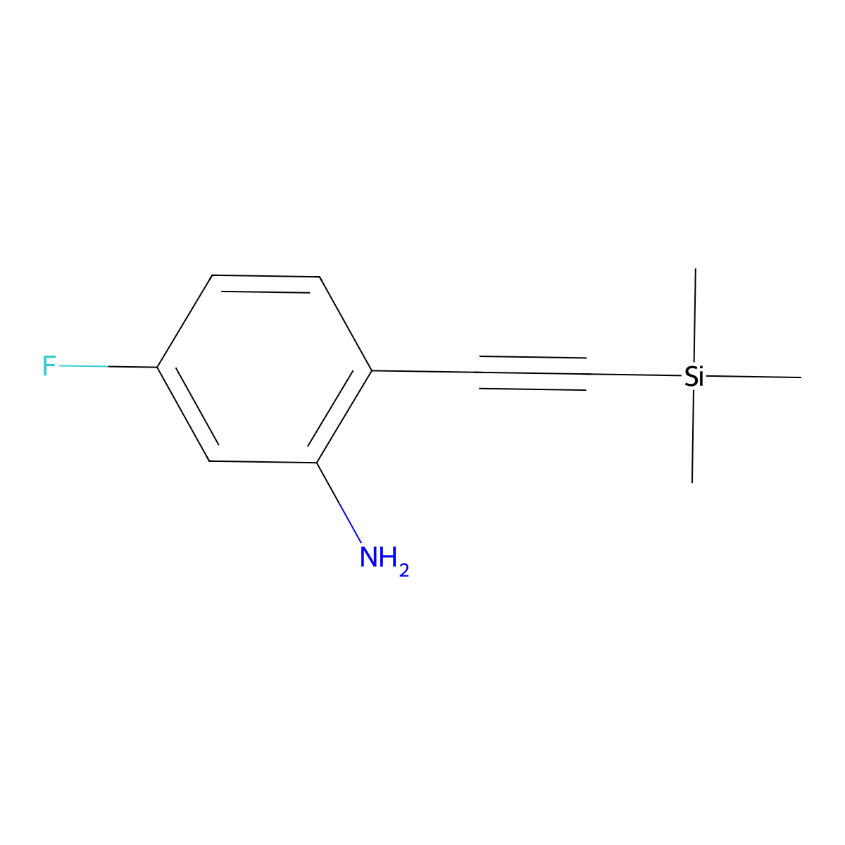 5-Fluoro-2-((trimethylsilyl)ethynyl)aniline molecular structure, CAS 1939158-71-0