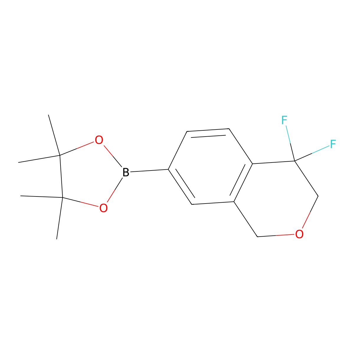 4,4-Difluoroisochromane-7-boronic Acid Pinacol Ester molecular structure, CAS 1939174-46-5