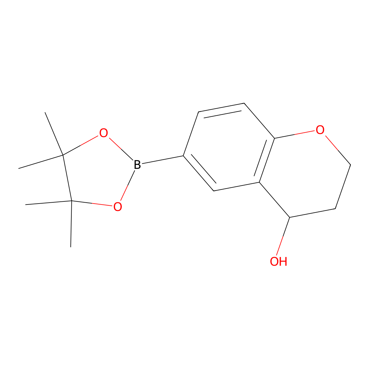 6-(4,4,5,5-Tetramethyl-1,3,2-dioxaborolan-2-yl)chroman-4-ol molecular structure, CAS 1939174-72-7