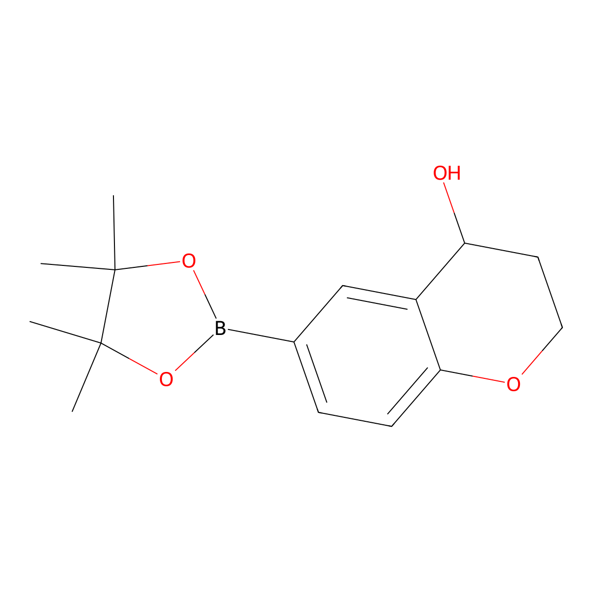 6-(4,4,5,5-Tetramethyl-1,3,2-dioxaborolan-2-yl)chroman-4-ol molecular structure, CAS 1939174-72-7